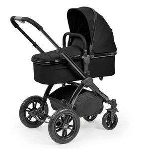 Ickle Bubba Stomp Luxe Elements Edition 16 Piece Travel System with Nimbus i-Size Car Seat & Radial i-Size Plus Spin Car Seat – Raven Black