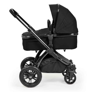 Ickle Bubba Stomp Luxe Elements Edition 16 Piece Travel System with Nimbus i-Size Car Seat & Radial i-Size Plus Spin Car Seat – Raven Black