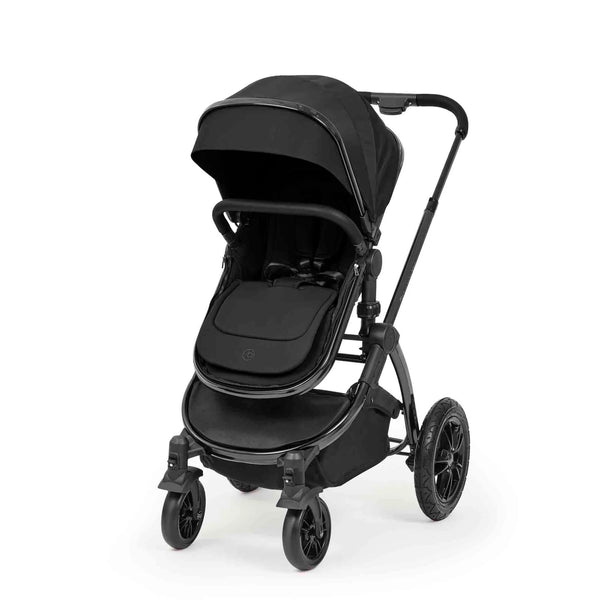 Ickle Bubba Stomp Luxe Elements Edition 16 Piece Travel System with Nimbus i-Size Car Seat & Radial i-Size Plus Spin Car Seat – Raven Black