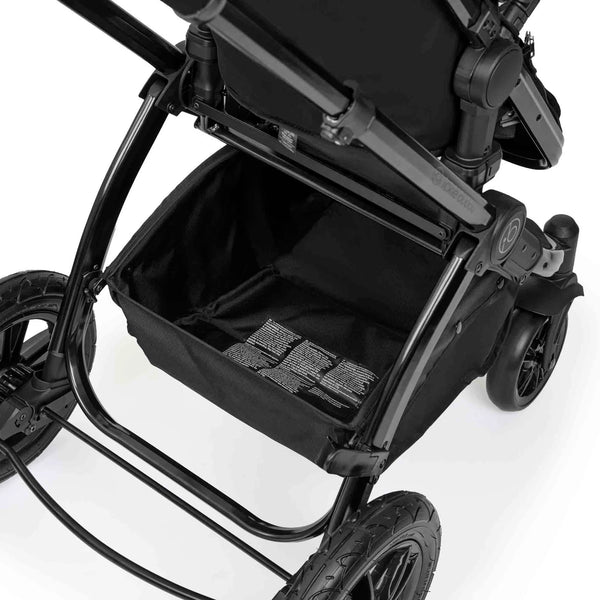 Ickle Bubba Stomp Luxe Elements Edition 16 Piece Travel System with Nimbus i-Size Car Seat & Radial i-Size Plus Spin Car Seat – Raven Black