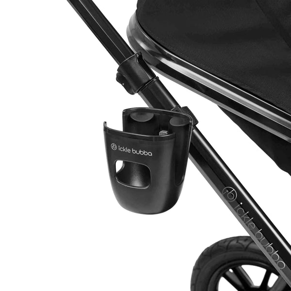 Ickle Bubba Stomp Luxe Elements Edition 16 Piece Travel System with Nimbus i-Size Car Seat & Radial i-Size Plus Spin Car Seat – Raven Black