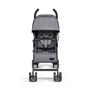 Ickle Bubba Discovery stroller in graphite grey with gray fabric and black metal frame and handlebars