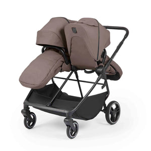 Ickle Bubba Altair Growing Families Double Stroller With Carrycot - Mink