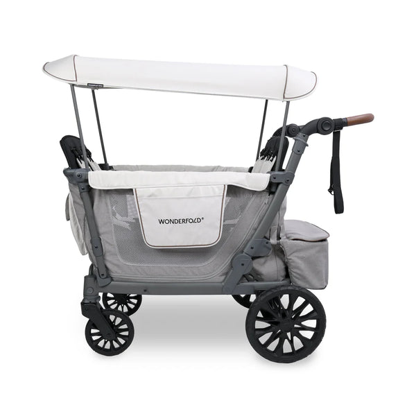 WonderFold L4 Quad Stroller Wagon Grey - 4 Seater