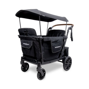 WonderFold L4 Quad Stroller Wagon Black | 4 Seater