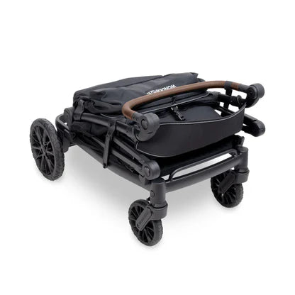 WonderFold L4 Quad Stroller Wagon Black | 4 Seater