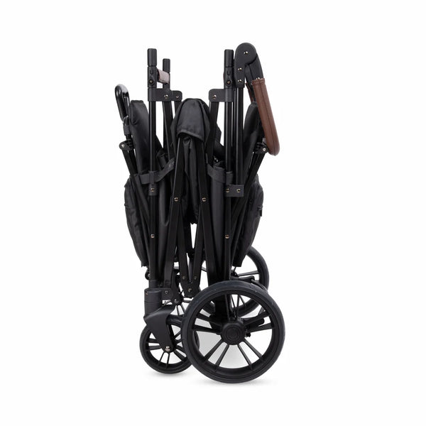 WonderFold X2R Push & Pull Double Stroller Wagon – Stealth Black – 2 Seater