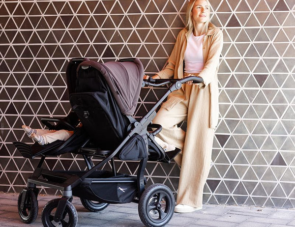 TFK Duo Twin & Sibling Pram – Braun (Brown) | 2026 Follow Up Seat Version