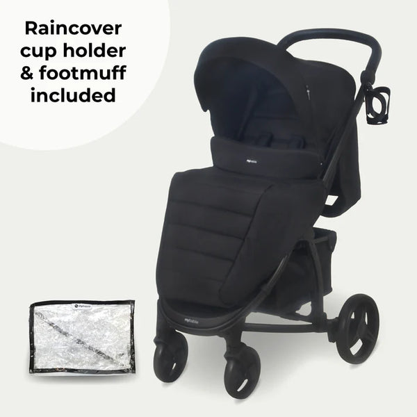 My Babiie MB200i Travel System With Isofix Base - Black