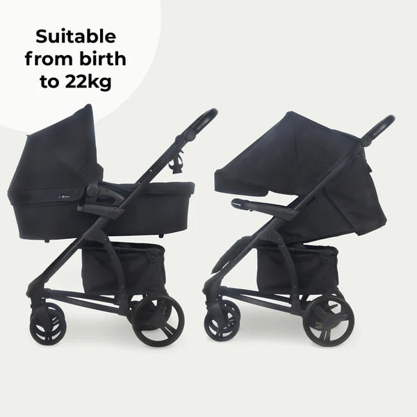 My Babiie MB200  2-in-1 Pushchair & Carrycot - Onyx Black