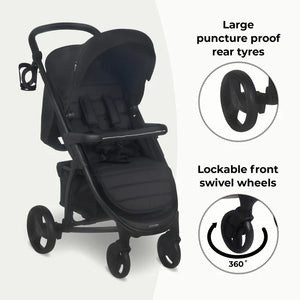 My Babiie MB200i Travel System With Isofix Base - Black