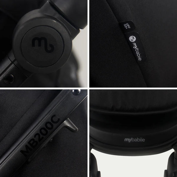 My Babiie MB200  2-in-1 Pushchair & Carrycot - Onyx Black