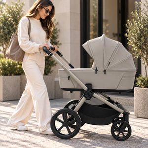 My Babiie MB450 ARC 3-in-1 Travel System + ISOFIX Base – Champagne Taupe