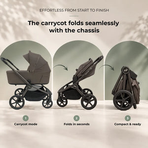 My Babiie MB450 ARC 3-in-1 Travel System + Spin ISOFIX Base – Mocha Atelier