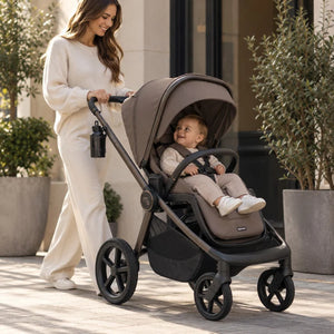 My Babiie MB450 ARC 3-in-1 Travel System + Spin ISOFIX Base – Mocha Atelier