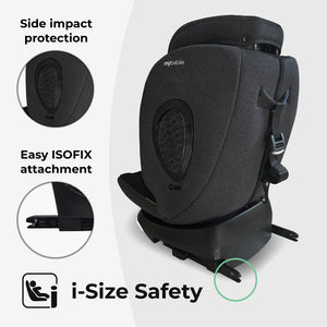 My Babiie MBCS200 Spin R129 Car Seat with Top Tether - Green