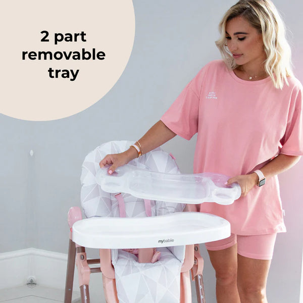 My Babiie MBHC8 Premium Highchair in Rose Gold