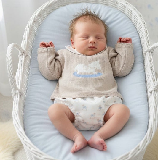Beige Rocking Horse Jumper & Jam Pants