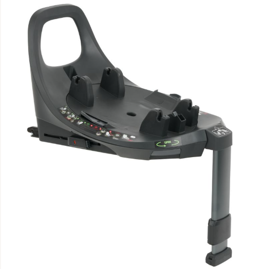 Black plastic infant car seat base egg 360 rotating isofix base with adjustable side supports and curved handle