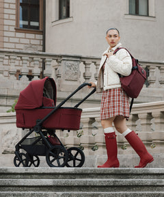 Venicci x Hunter Upline 3 Red 4-in-1 Plus Travel System with ISOFIX Base & Home Stand