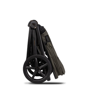 Venicci Upline 3 travel system in truffle foldable stroller in black and olive green with matte finish and modern design