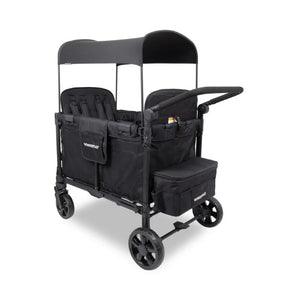 WonderFold W4 Elite Pro Quad Stroller Wagon Black 4 Seater side view