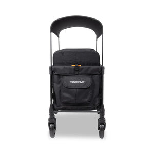 WonderFold W4 Elite Pro Quad Stroller Wagon Black 4 Seater front view