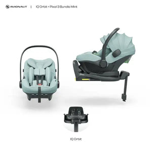 Avionaut Pixel 3 Infant Carrier & Orbit Isofix Bundle– Mint (40–86cm | 0–13kg)