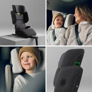 Axkid Up Coastal Storm Black – High Back Booster Seat (4–12 Years, 100–150 cm) AxKid