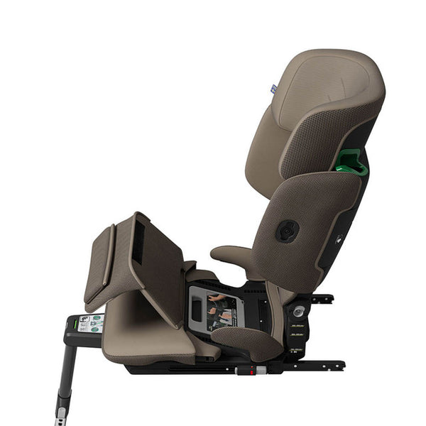 Axkid Up Driftwood Beige Bundle With Footrest – High Back Booster Seat (4–12 Years, 100–150 cm)