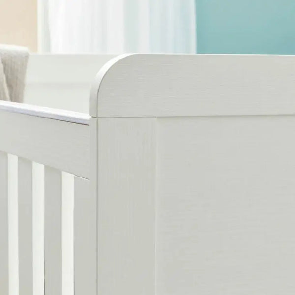 Babymore Caro Cot Bed - White Wash Babymore