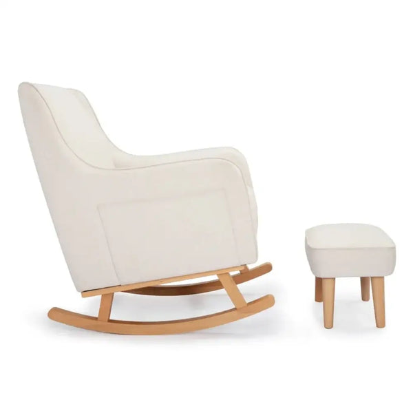 Babymore Ida Nursery Chair & Foot Stool - Ivory BabyMore