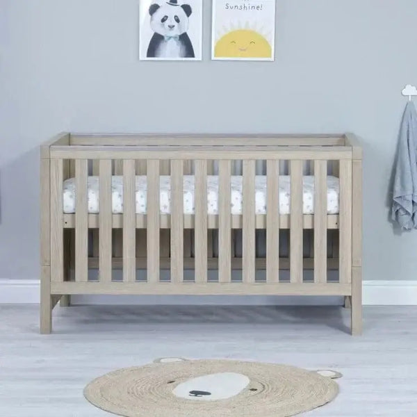 Babymore Luno Oak Cot Bed Babymore