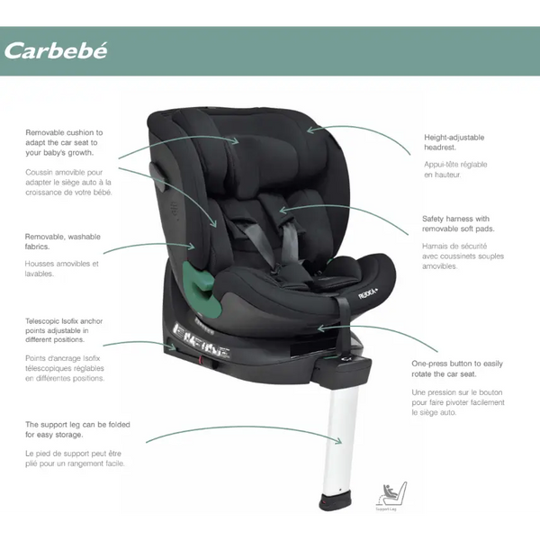 Bebecar E-Rodea Spin Car Seat 40cm-150cm - Grey Bebecar