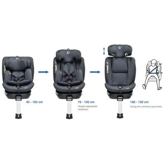 Bebecar Radios Car Seat i-Size upto 150cm - Grey Bebecar