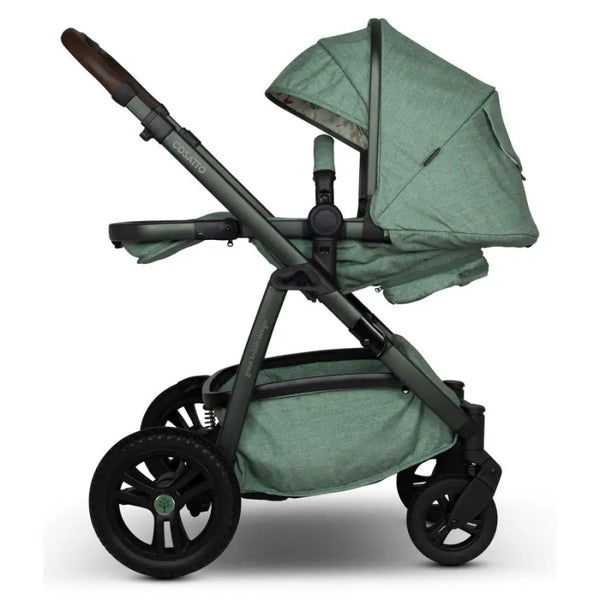 Cosatto Wow 3 Rotate Bundle – Meadow | Travel System with Carrycot + Acorn 2 i-Size Car Seat & Rotating Base General Cosatto