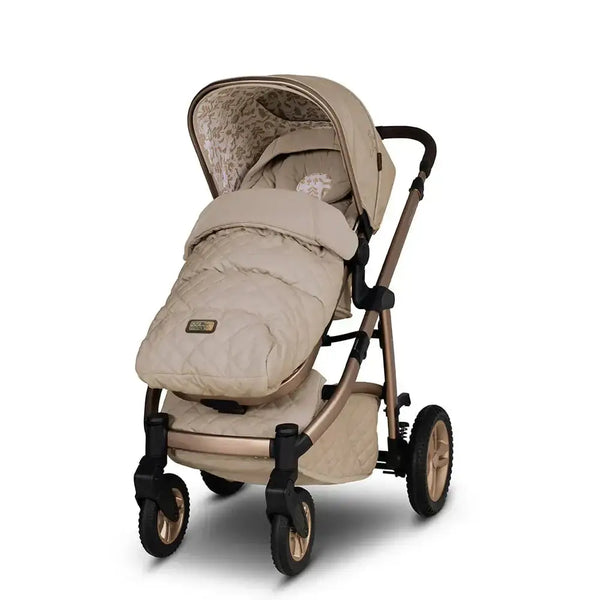 Cosatto Wow 3 Rotate Bundle – Whisper | Travel System with Carrycot + Acorn 2 i-Size Car Seat & Rotating Base Cosatto