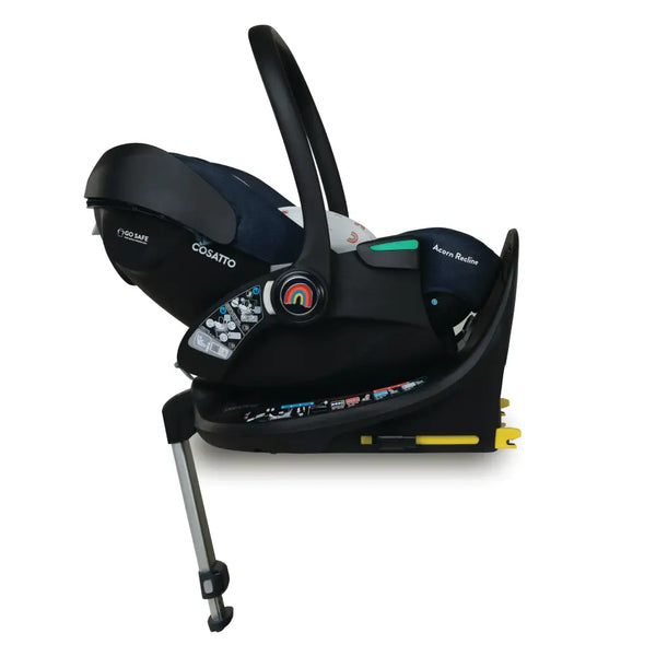 Cosatto Wow 3 Rotate & Recline Cozy Bundle Doodle Days – Travel System with Carrycot, Acorn Recline i-Size Car Seat & Rotating Base Cosatto