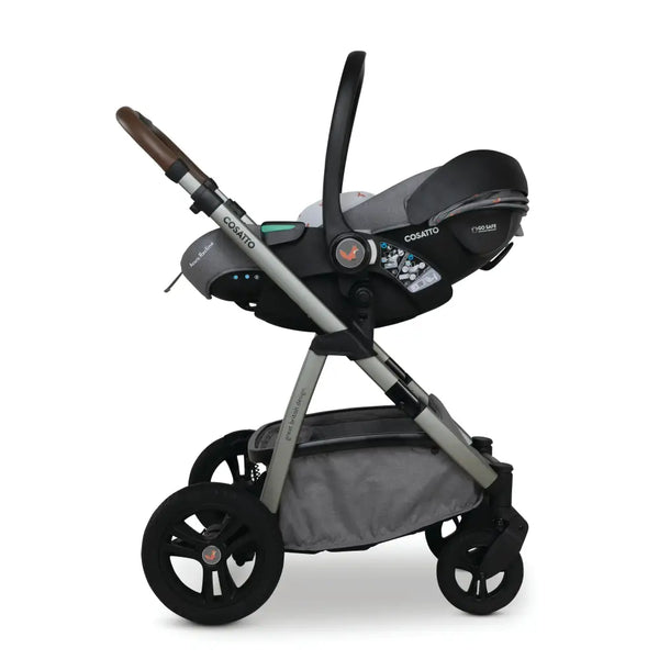 Cosatto Wow 3 Rotate & Recline Cozy Bundle Foxling – Travel System with Carrycot, Acorn Recline i-Size Car Seat & Rotating Base Cosatto