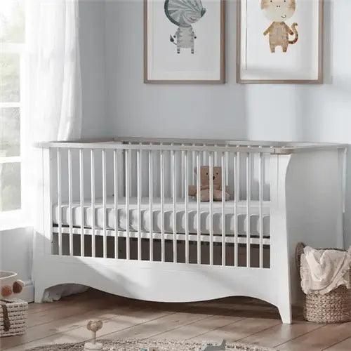 Cuddle Co Clara Cot Bed - White & Ash Cuddle Co