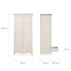 Cuddle Co Clara Wardrobe - White & Ash General Cuddle Co