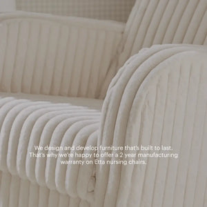 Cuddle Co Etta Faux Fur Nursing Chair - Cream Cuddle Co