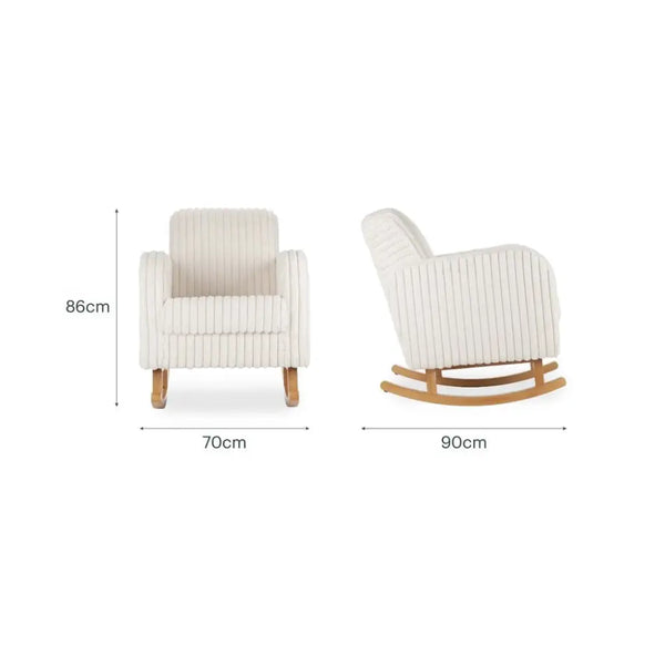 Cuddle Co Etta Faux Fur Nursing Chair - Cream Cuddle Co