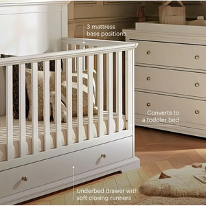 Cuddle Co Grande Beaumont White Cot Bed