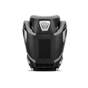 Recaro AXION 1 in Happy Grey, rear view showing the black shell and central ventilation panel.