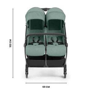 Ickle Bubba Aries Auto Fold Double Stroller – Sage Green