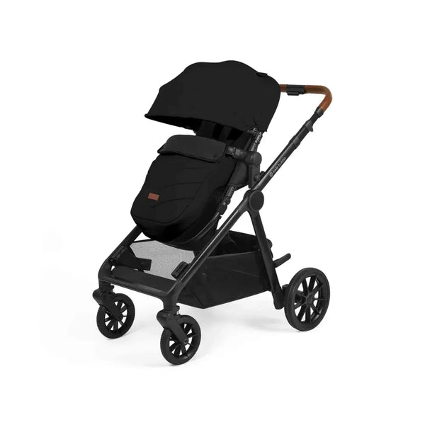 Ickle Bubba Virgo Growing Family 14 Piece Travel System with i-Size Nimbus Car Seat & Spin ISOFIX Base - Black