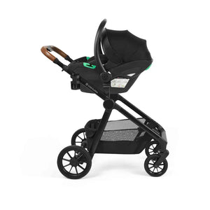 Ickle Bubba Virgo Growing Family 14 Piece Travel System with i-Size Nimbus Car Seat & Spin ISOFIX Base - Black