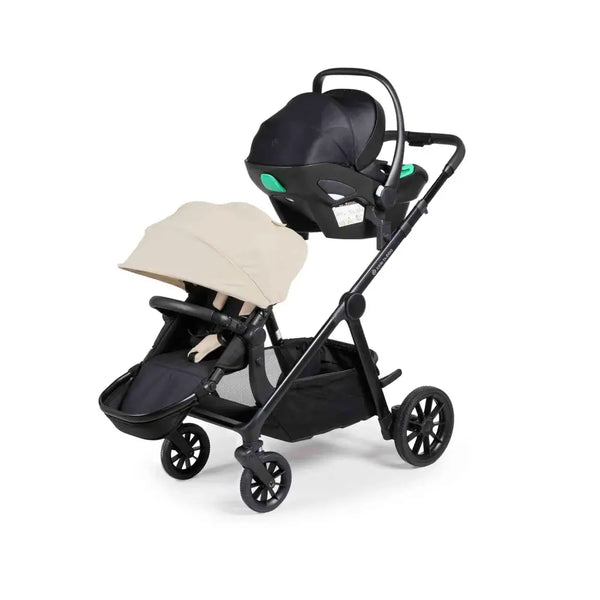 Ickle Bubba Virgo Growing Family 14 Piece Travel System with i-Size Nimbus Car Seat & Spin ISOFIX Base - Stone