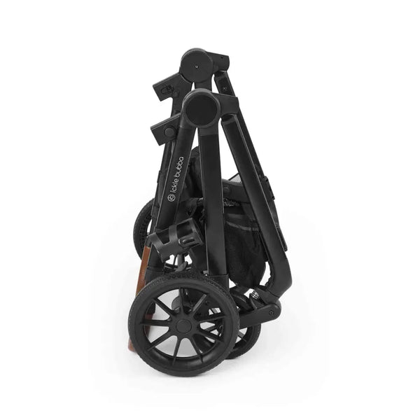 Ickle Bubba Virgo Growing Family 14 Piece Travel System with i-Size Nimbus Car Seat & Spin ISOFIX Base - Black